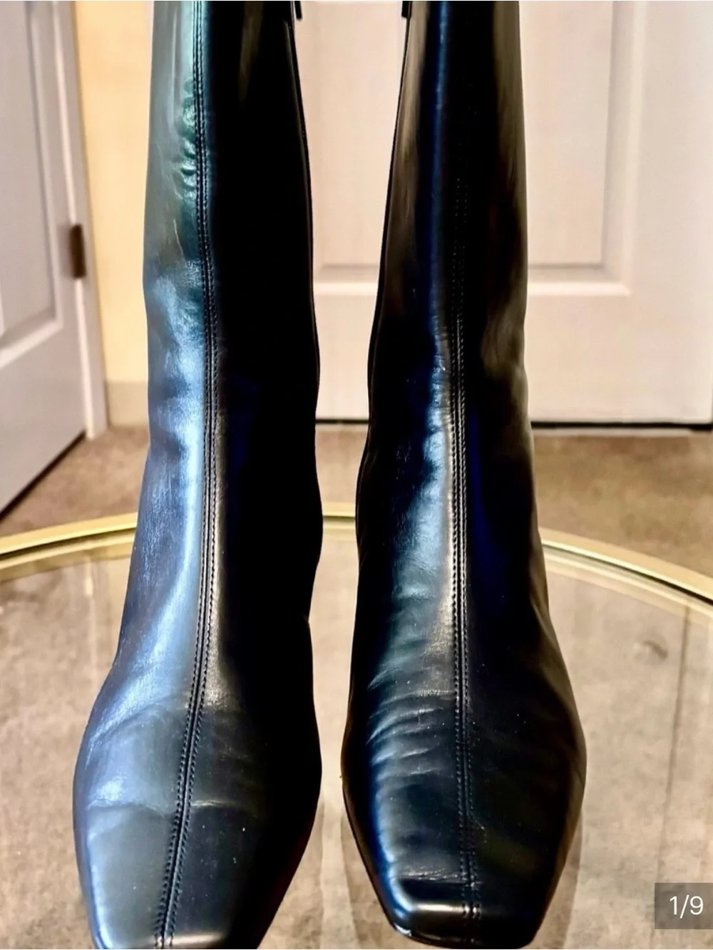 J. Crew Black Leather Mid-Calf Booties new without tag.